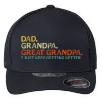 Retro Dad Grandpa Great Grandpa Fathers Day Funny Flexfit Unipanel Trucker Cap