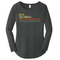 Retro Dad Grandpa Great Grandpa Fathers Day Funny Women's Perfect Tri Tunic Long Sleeve Shirt