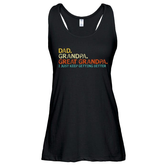 Retro Dad Grandpa Great Grandpa Fathers Day Funny Ladies Essential Flowy Tank