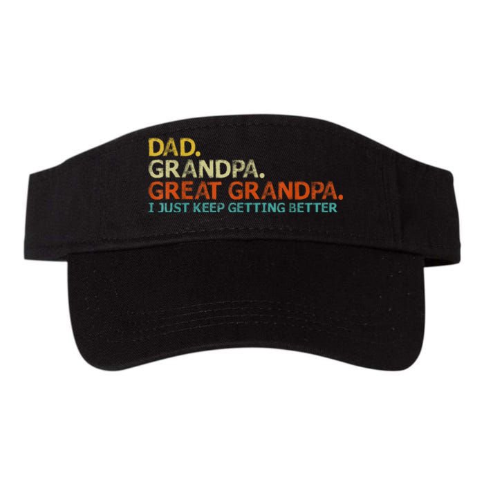 Retro Dad Grandpa Great Grandpa Fathers Day Funny Valucap Bio-Washed Visor