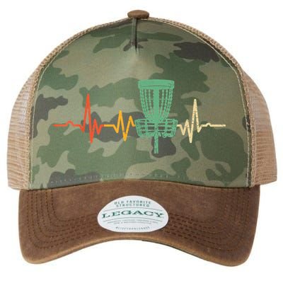 Retro DIsc Golf Shirt, Vintage Heartbeat Disc Golf Basket Legacy Tie Dye Trucker Hat