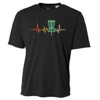 Retro DIsc Golf Shirt, Vintage Heartbeat Disc Golf Basket Cooling Performance Crew T-Shirt