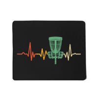 Retro DIsc Golf Shirt, Vintage Heartbeat Disc Golf Basket Mousepad