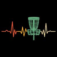Retro DIsc Golf Shirt, Vintage Heartbeat Disc Golf Basket Baby Bodysuit