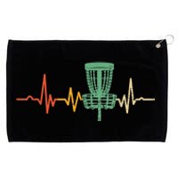 Retro DIsc Golf Shirt, Vintage Heartbeat Disc Golf Basket Grommeted Golf Towel