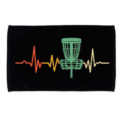 Retro DIsc Golf Shirt, Vintage Heartbeat Disc Golf Basket Microfiber Hand Towel