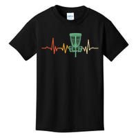 Retro DIsc Golf Shirt, Vintage Heartbeat Disc Golf Basket Kids T-Shirt