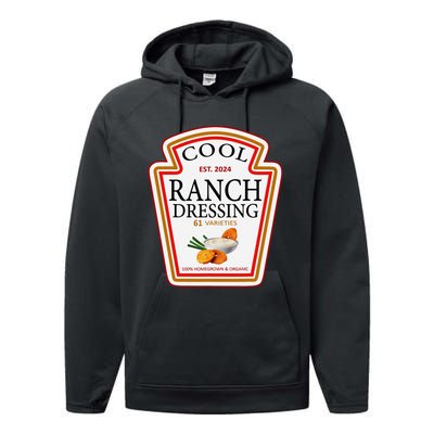 Ranch Dressing Group Condiment Family Matching Halloween Performance Fleece Hoodie