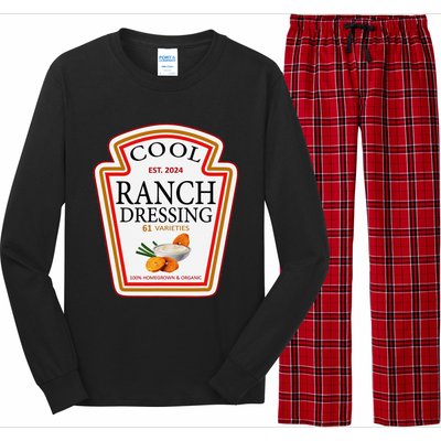 Ranch Dressing Group Condiment Family Matching Halloween Long Sleeve Pajama Set