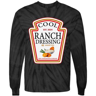 Ranch Dressing Group Condiment Family Matching Halloween Tie-Dye Long Sleeve Shirt