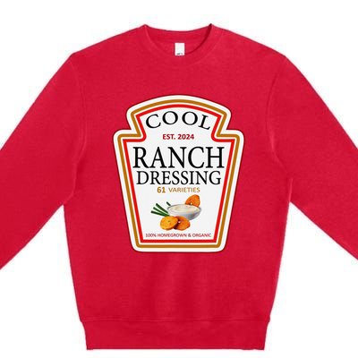 Ranch Dressing Group Condiment Family Matching Halloween Premium Crewneck Sweatshirt