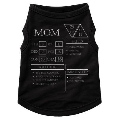 Roleplaying Dice Gamer Dragon Mom Stat Skills Wielding Doggie Tank
