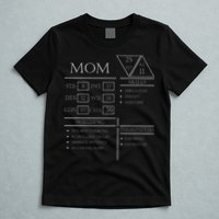 Roleplaying Dice Gamer Dragon Mom Stat Skills Wielding T-Shirt