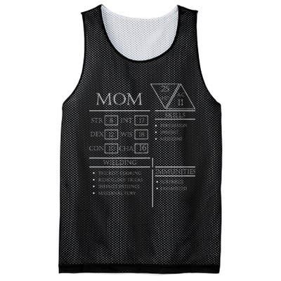 Roleplaying Dice Gamer Dragon Mom Stat Skills Wielding Mesh Reversible Basketball Jersey Tank