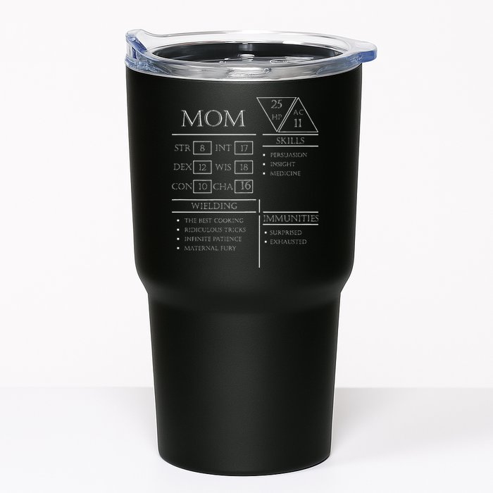 Roleplaying Dice Gamer Dragon Mom Stat Skills Wielding Tumbler
