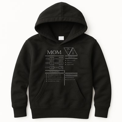 Roleplaying Dice Gamer Dragon Mom Stat Skills Wielding Kids Hoodie