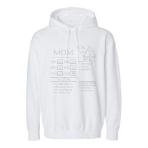 Roleplaying Dice Gamer Dragon Mom Stat Skills Wielding Garment-Dyed Fleece Hoodie