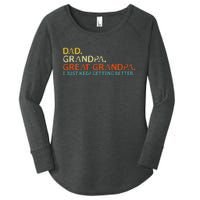 retro dad grandpa great grandpa fathers day funny Women's Perfect Tri Tunic Long Sleeve Shirt