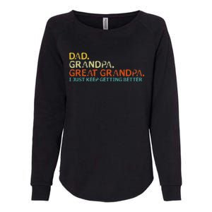 retro dad grandpa great grandpa fathers day funny Womens California Wash Sweatshirt