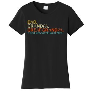 retro dad grandpa great grandpa fathers day funny Women's T-Shirt