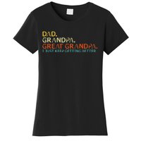 retro dad grandpa great grandpa fathers day funny Women's T-Shirt