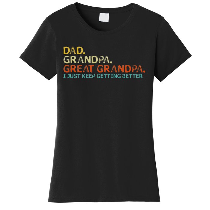 retro dad grandpa great grandpa fathers day funny Women's T-Shirt