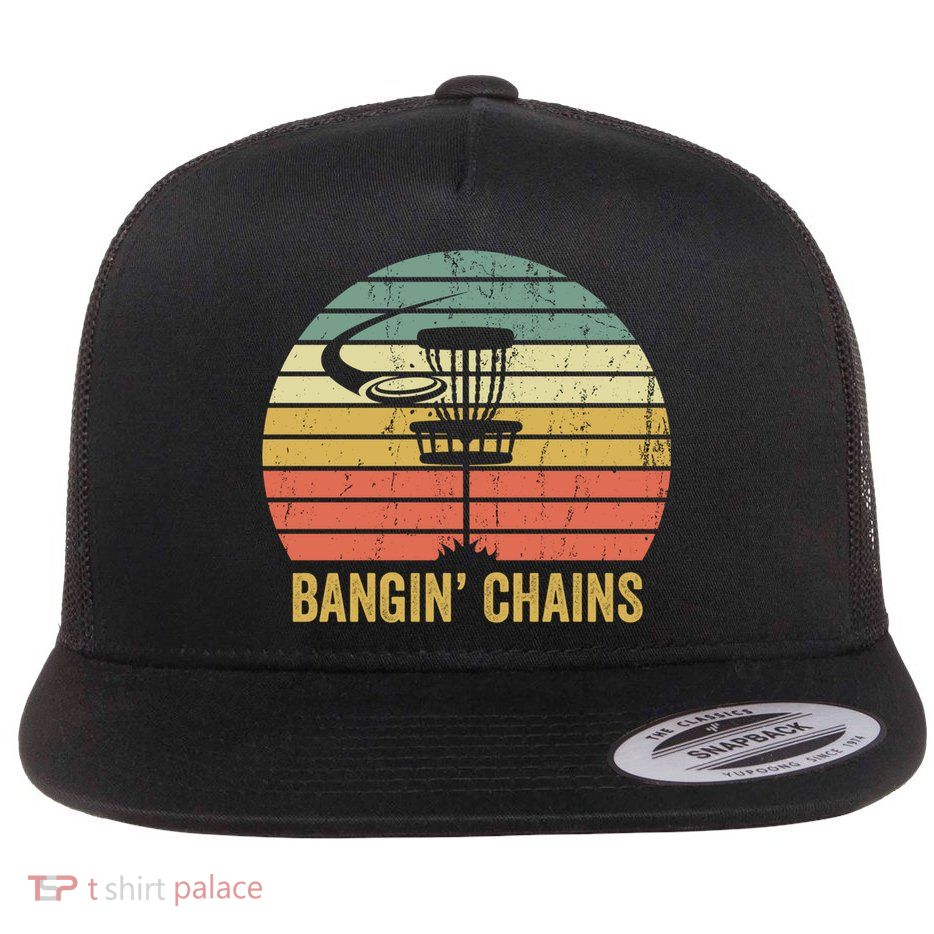 Retro Disc Golf Funny Frisbee Golf Vintage Disc Sport Gift Flatbill Hat