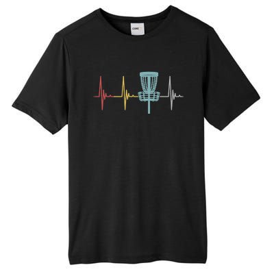 Retro Disc Golf Basket Vintage Heartbeat Golfer Tall Fusion ChromaSoft Performance T-Shirt