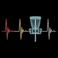 Retro Disc Golf Basket Vintage Heartbeat Golfer Tank Top