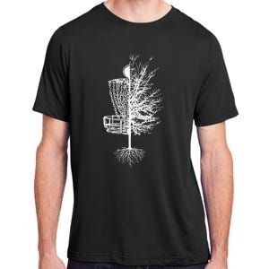 Retro Disc Golf Stupid Tree Funny Frisbee Golf Gift Adult ChromaSoft Performance T-Shirt