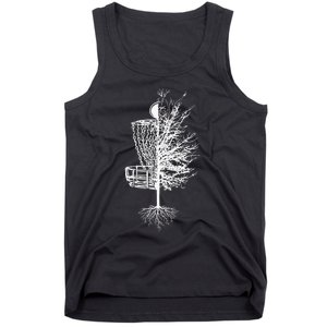 Retro Disc Golf Stupid Tree Funny Frisbee Golf Gift Tank Top