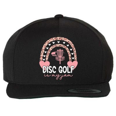 Rainbow Disc Golf Leopard Disc Golf Is My Jam IV Wool Snapback Cap