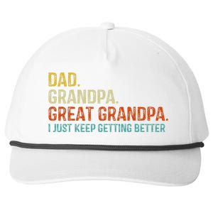 Retro Dad Grandpa Great Grandpa Fathers Day Funny Snapback Five-Panel Rope Hat