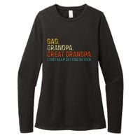 Retro Dad Grandpa Great Grandpa Fathers Day Funny Womens CVC Long Sleeve Shirt