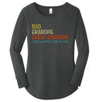 Retro Dad Grandpa Great Grandpa Fathers Day Funny Women's Perfect Tri Tunic Long Sleeve Shirt