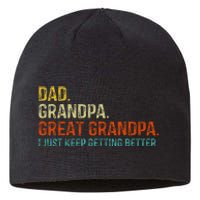 Retro Dad Grandpa Great Grandpa Fathers Day Funny Sustainable Beanie