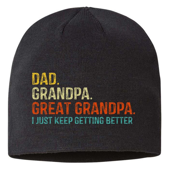 Retro Dad Grandpa Great Grandpa Fathers Day Funny Sustainable Beanie