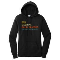 Retro Dad Grandpa Great Grandpa Fathers Day Funny Women's Pullover Hoodie