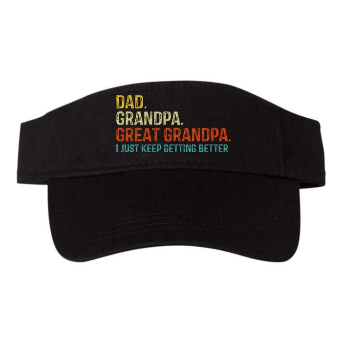 Retro Dad Grandpa Great Grandpa Fathers Day Funny Valucap Bio-Washed Visor