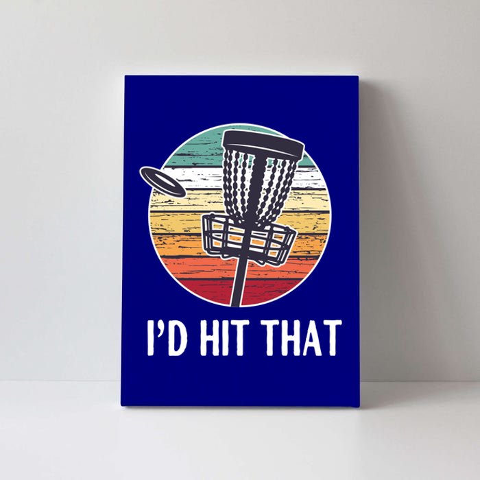 Retro Disc Golf Sporgreat Gift I'd Hit That Sunset Vintage Gift Canvas