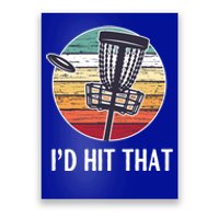 Retro Disc Golf Sporgreat Gift I'd Hit That Sunset Vintage Gift Poster