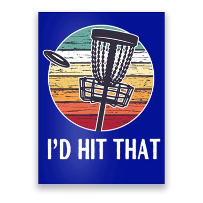 Retro Disc Golf Sporgreat Gift I'd Hit That Sunset Vintage Gift Poster