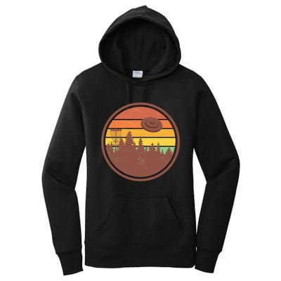 Retro Disc Golf Graphic Design Vintage Frolf Frisbee Lover Meaningful Gift Women's Pullover Hoodie