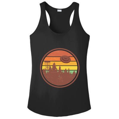 Retro Disc Golf Graphic Design Vintage Frolf Frisbee Lover Meaningful Gift Ladies PosiCharge Competitor Racerback Tank