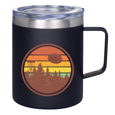 Retro Disc Golf Graphic Design Vintage Frolf Frisbee Lover Meaningful Gift 12oz Stainless Steel Coffee Mug