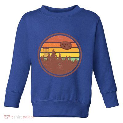 Retro Disc Golf Graphic Design Vintage Frolf Frisbee Lover Meaningful Gift Toddler Sweatshirt
