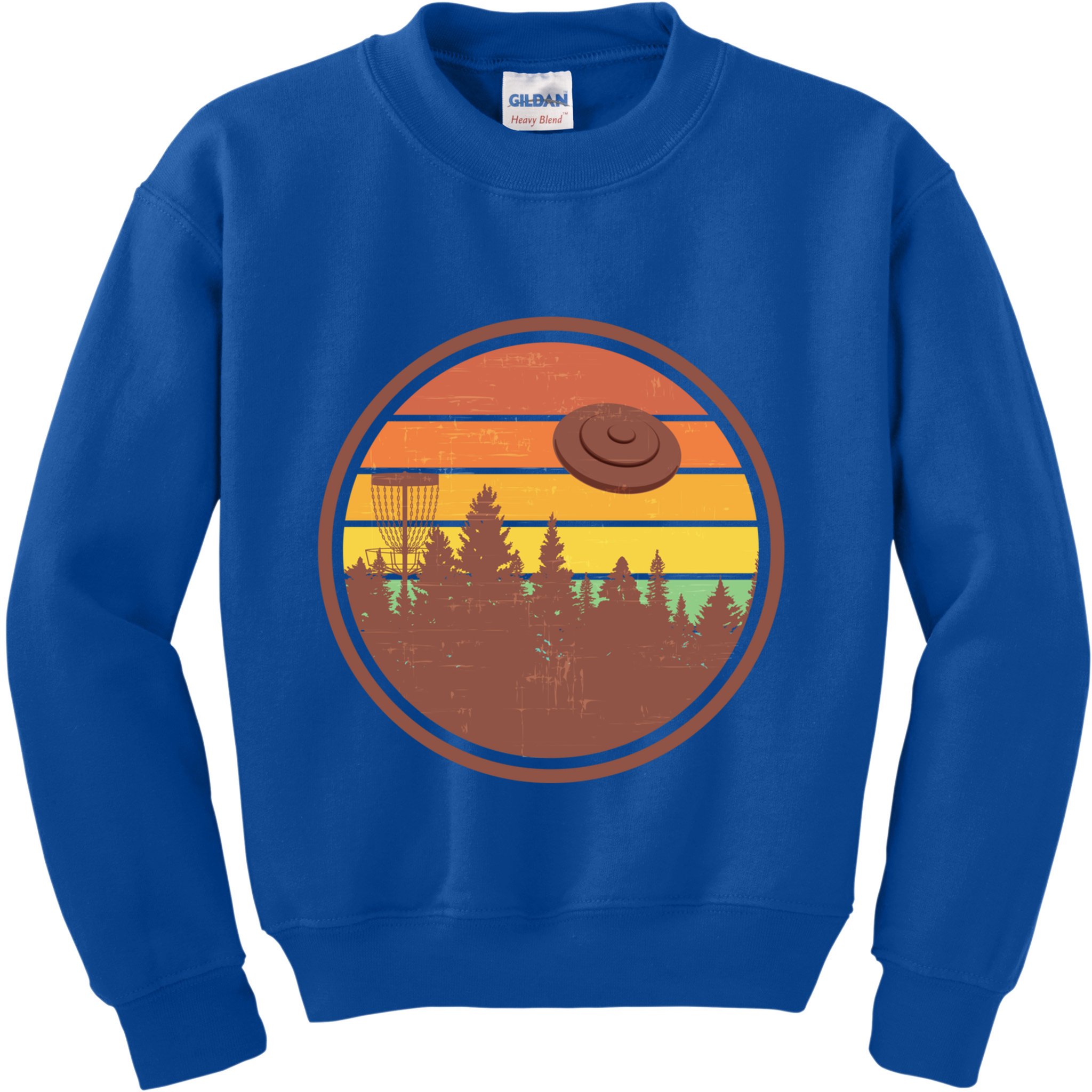 Retro Disc Golf Graphic Design Vintage Frolf Frisbee Lover Meaningful Gift Kids Sweatshirt