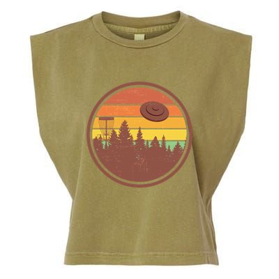 Retro Disc Golf Graphic Design Vintage Frolf Frisbee Lover Meaningful Gift Garment-Dyed Women's Muscle Tee