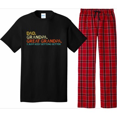 Retro Dad Grandpa Great Grandpa Fathers Day Funny Pajama Set