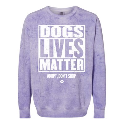 Rescue Dog Gift Mom Dad Dogs Paw Veterinarian Vet Tech Gift Colorblast Crewneck Sweatshirt